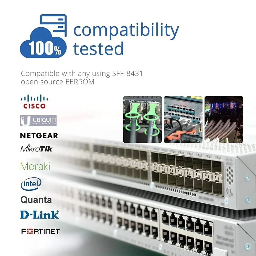 10Gb SFP+ DAC Cable Passive Direct Copper Twinax 10G SFP+ to SFP+ DAC Twinax Cable 30AWG for Cisco D-Link Netgear Mikrotik