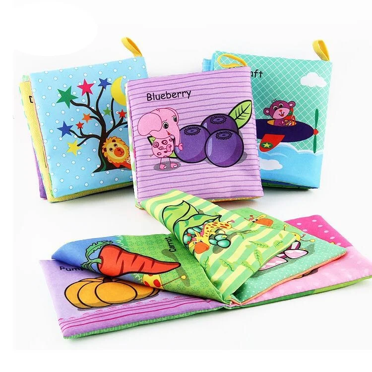 My First Non-Toxic Soft Cloth Book Toys Gifts Crinkle Book for Babies Infants/Toddlers Touch Feel Activity Early Education