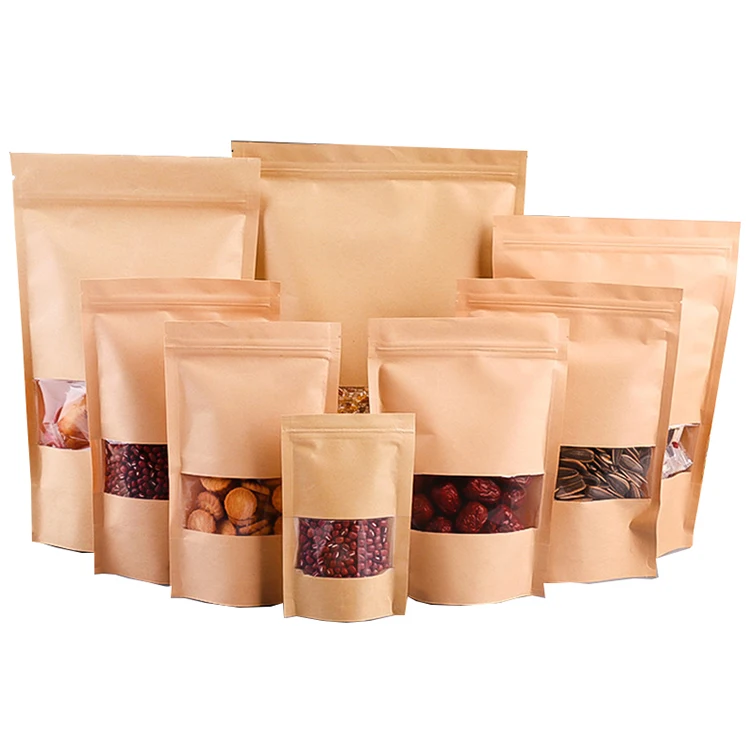 Brown PET Packaging Bags Stand-Up Pouches with Zipper for Food 1000 32c CPP Breast Milk Storage Bag Bread Bag for Jelly Storage