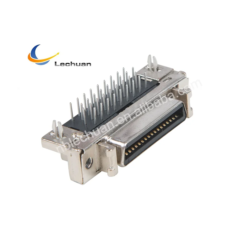 SCSI Mini D Ribbon 36PIN Female PCB Connector Boardmount Thru-Hole Right Angle Receptacle Solder 10214 10220 10226 10240 10250