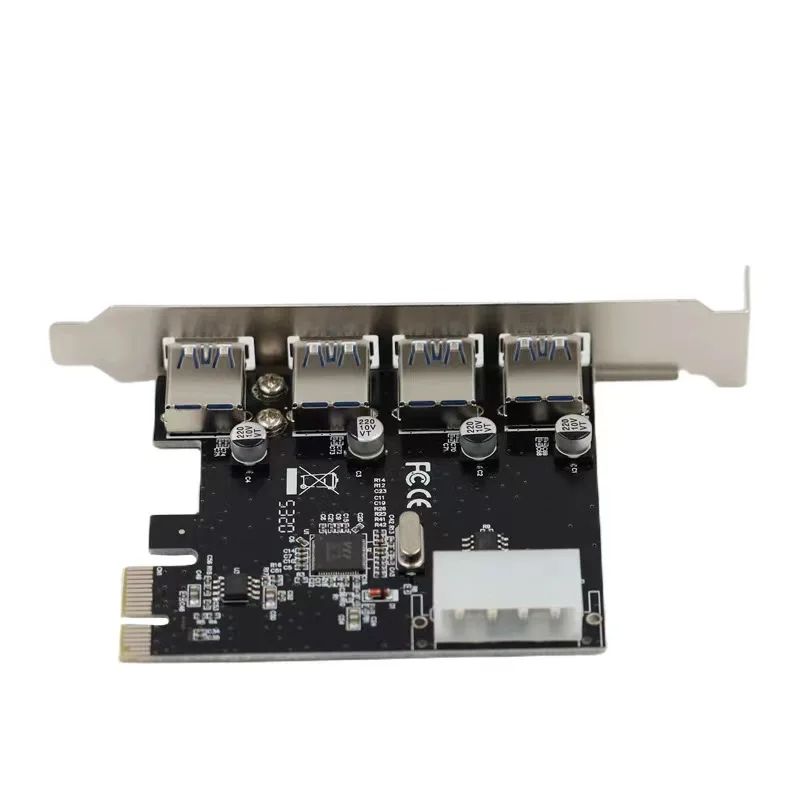 High quality 4 USB 3.0 Ports PCI-e 1X Card USB3.0 expansion Express Card