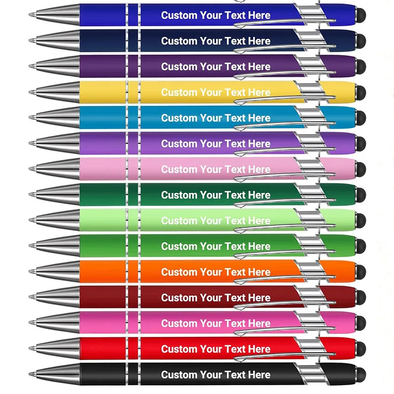 Hot sale promotional metal ballpoint pen multi-color stylus ballpoint pen custom logo metal ball pen for promotion school office