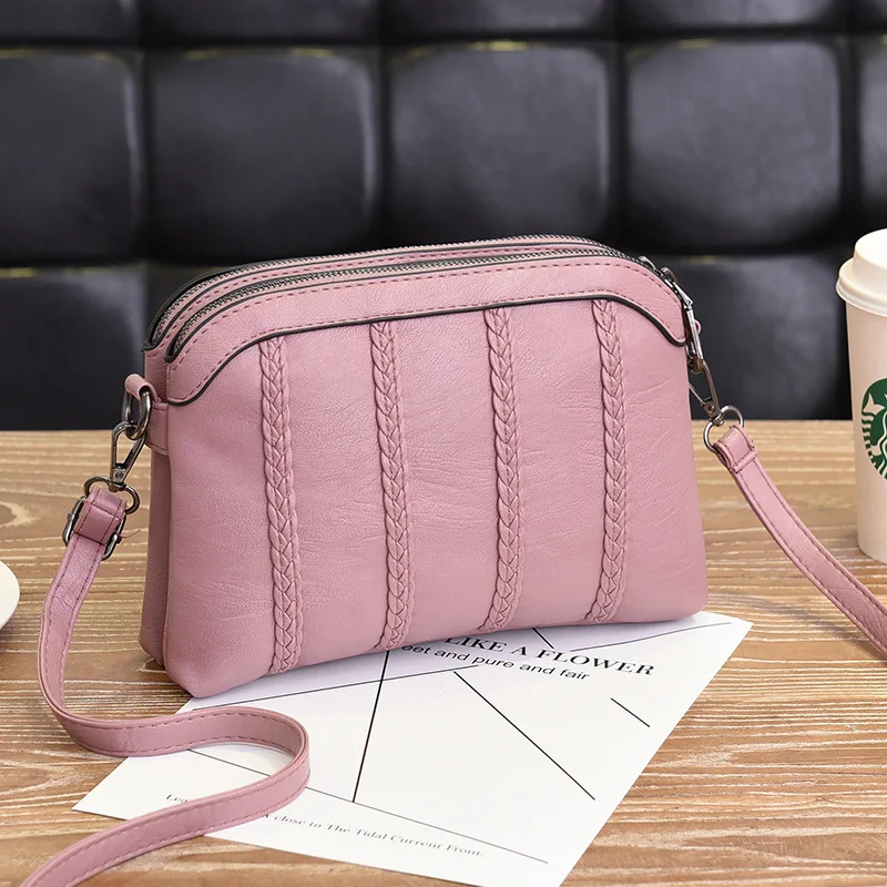 Promotional Cheap Ladi Omuz Cantasi Soft Black Bags Women Shoulder Bags Women Leather