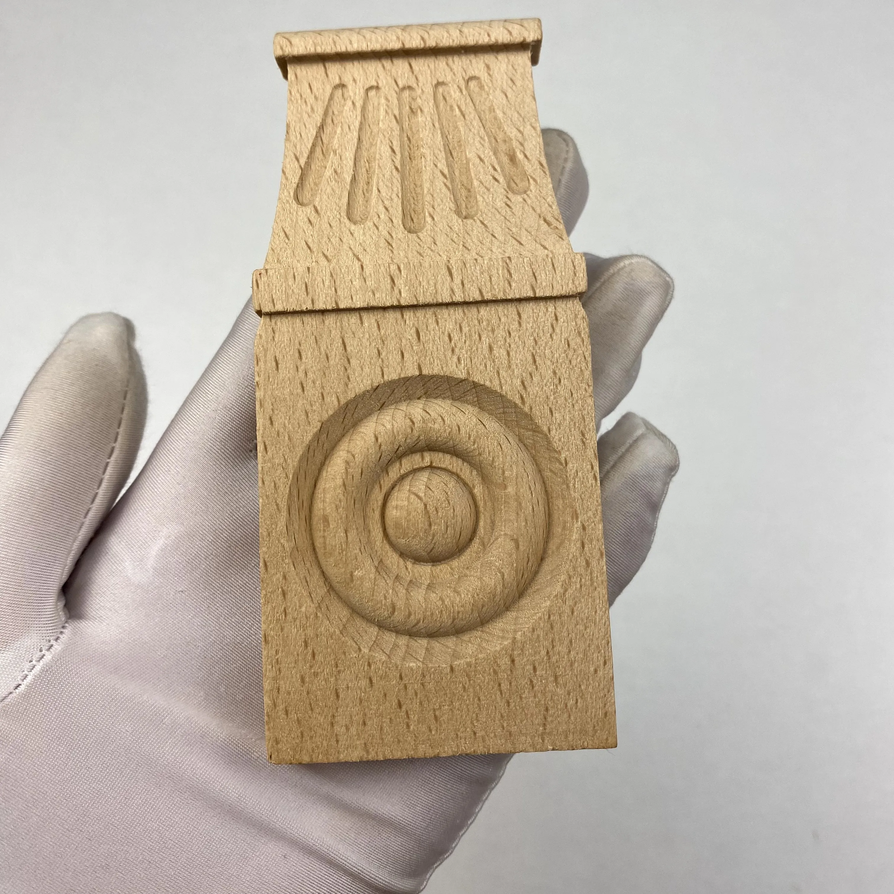 Cheap products home decor On sale In stock CNC Wood Carving Oval Rosette Wood Carved Furniture decorative Applique Parts