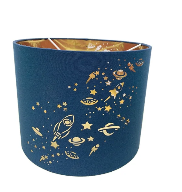 Deep/midnight blue Laser Cut Easy Fit Light Shade