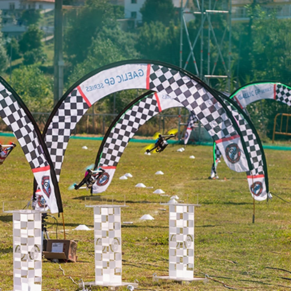 Free design Promotional Display Advertising Custom Design Drone racing gate passageway obstacle flags For FPV Racing