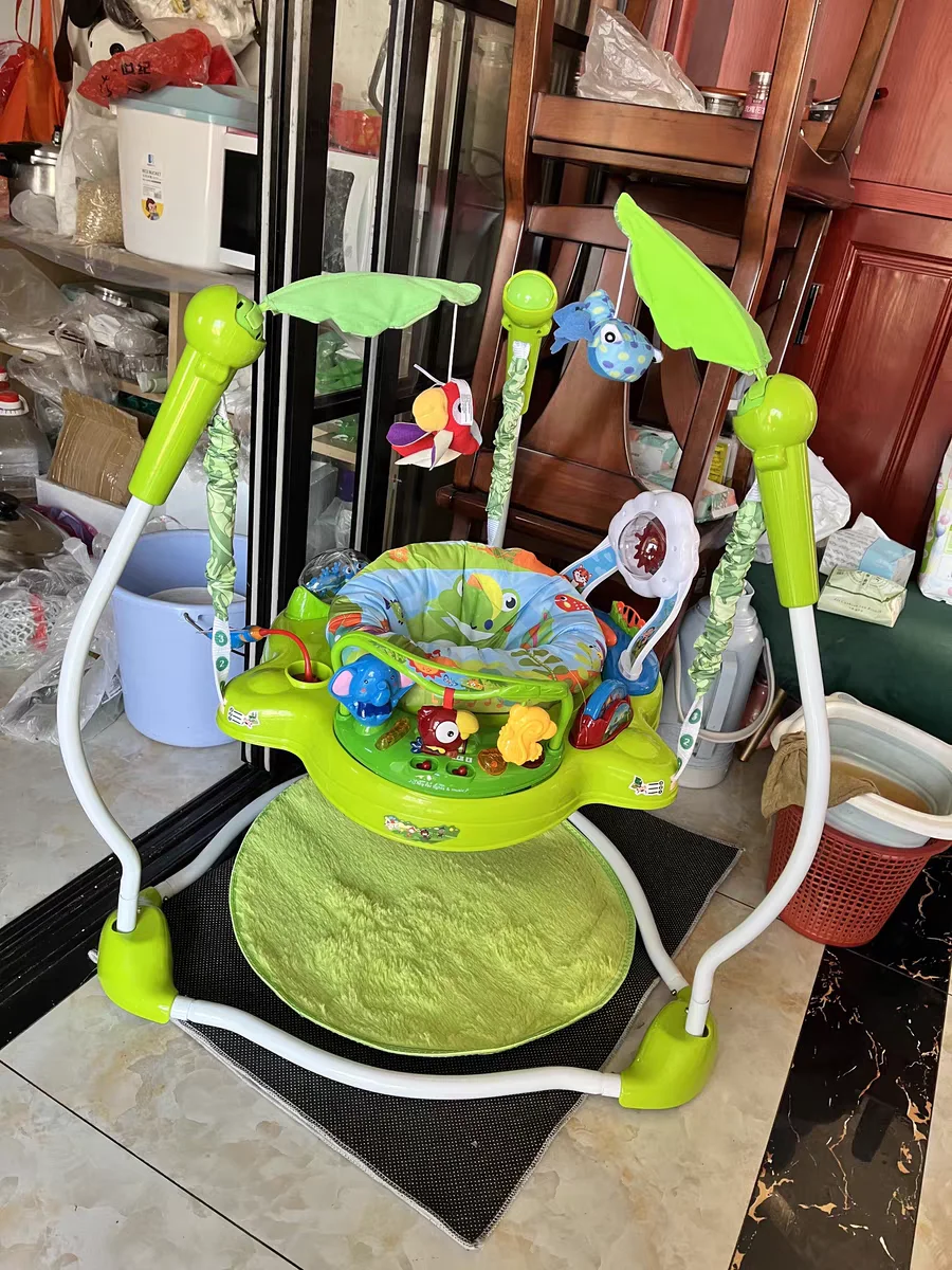 CE baby jumping chair baby walker with pendant Infant Bouncer Seat Baby Jumpers Music Foldable Children Toys