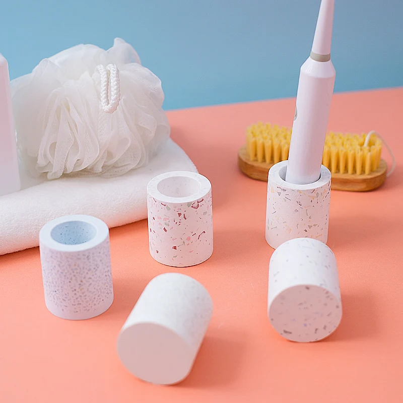 Fast Water Absorption Anti-Bacteria Diatomite Terrazzo Electric Toothbrush Holder
