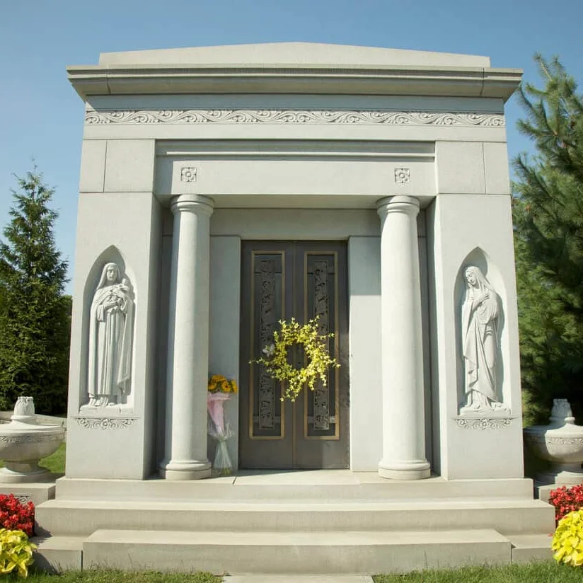 Luxury Large Granite Monument Hand Carved Marble Cemetery Headstone Family Mausoleum