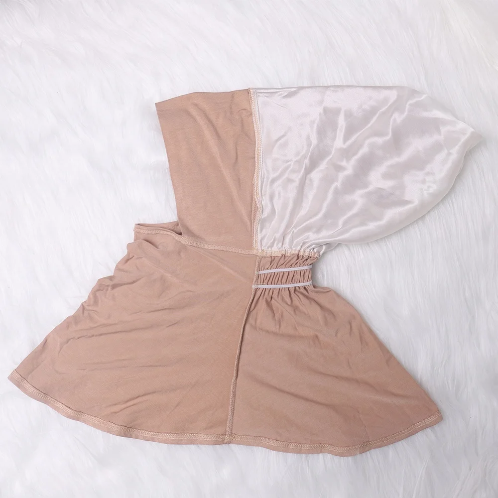 Hot Selling  Silk Lined Neck Covered  Inner with Ear Holes Genuine Silk Undercap Underscarf