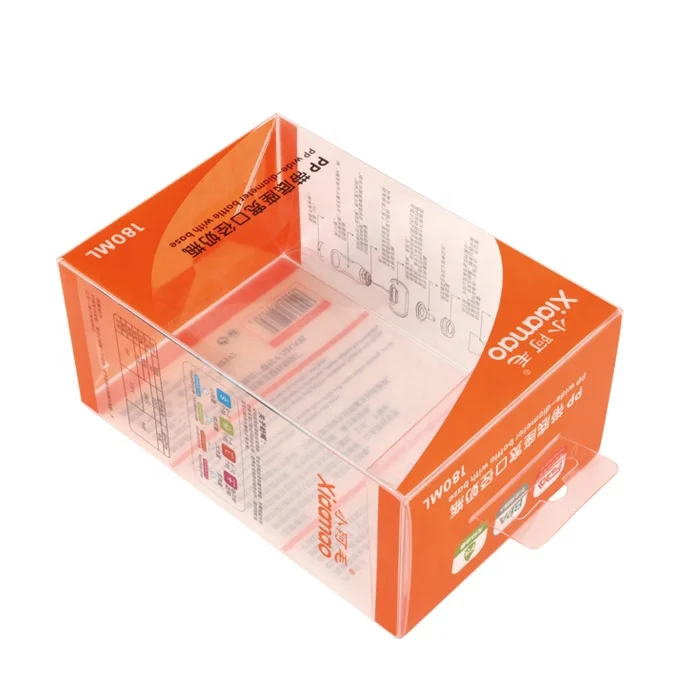 The Factory Clear Plastic Box Foldable Hanging Custom Full Color Printing PET Box