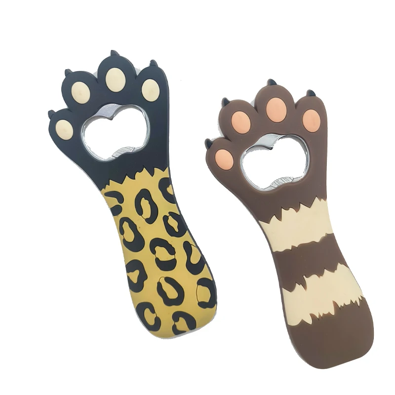 Custom 3D LOGO PVC Bottle Opener Custom cartoon Embossed  Beer opener  With Logo Metal Bottle Opener