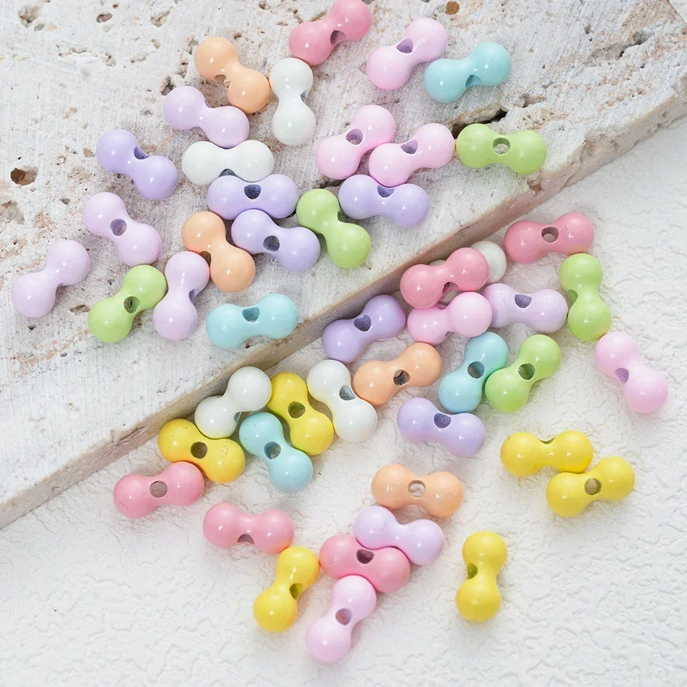 20pcs 4x9mm Bone Shape Alloy Beads Loose Spacer Beads for Jewelry Making DIY Bracelet Earrings Accessories
