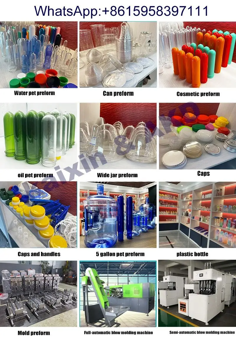 Plastic gallon preform screw or pressure mouth 55mm neck 750 19l 20 liter 5 gallon pet bottle preform for mineral water barrel