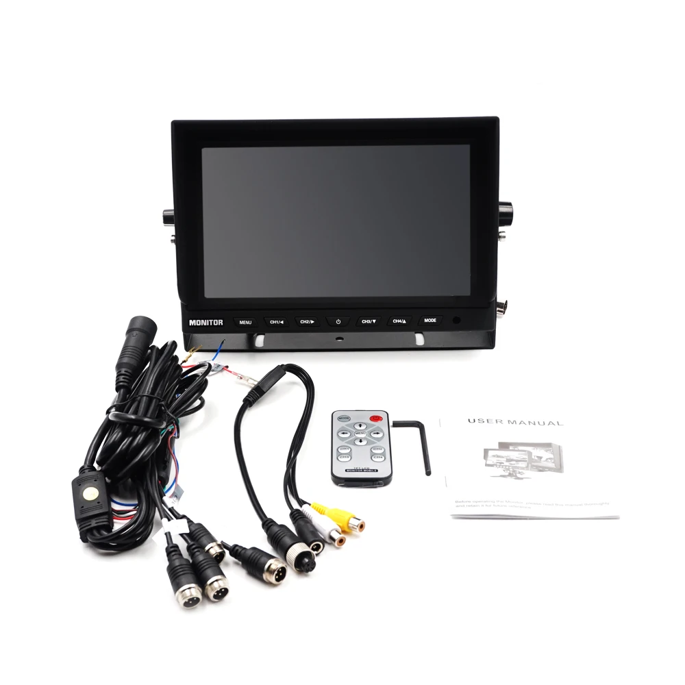 TS914 9inch built in quad  monitor for bus or Truck