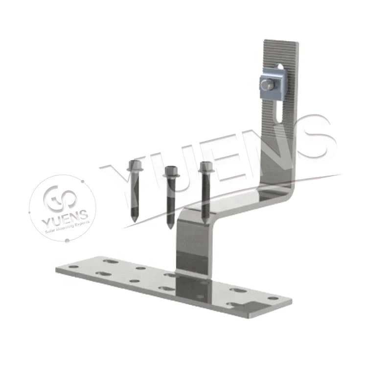 Yuens wholesale Solar Adjustable Pitched Roof Hook Bracket kits Mounting system