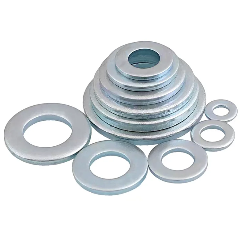 Carbon Steel DIN125  White Blue Zinc plated plain flat Washer