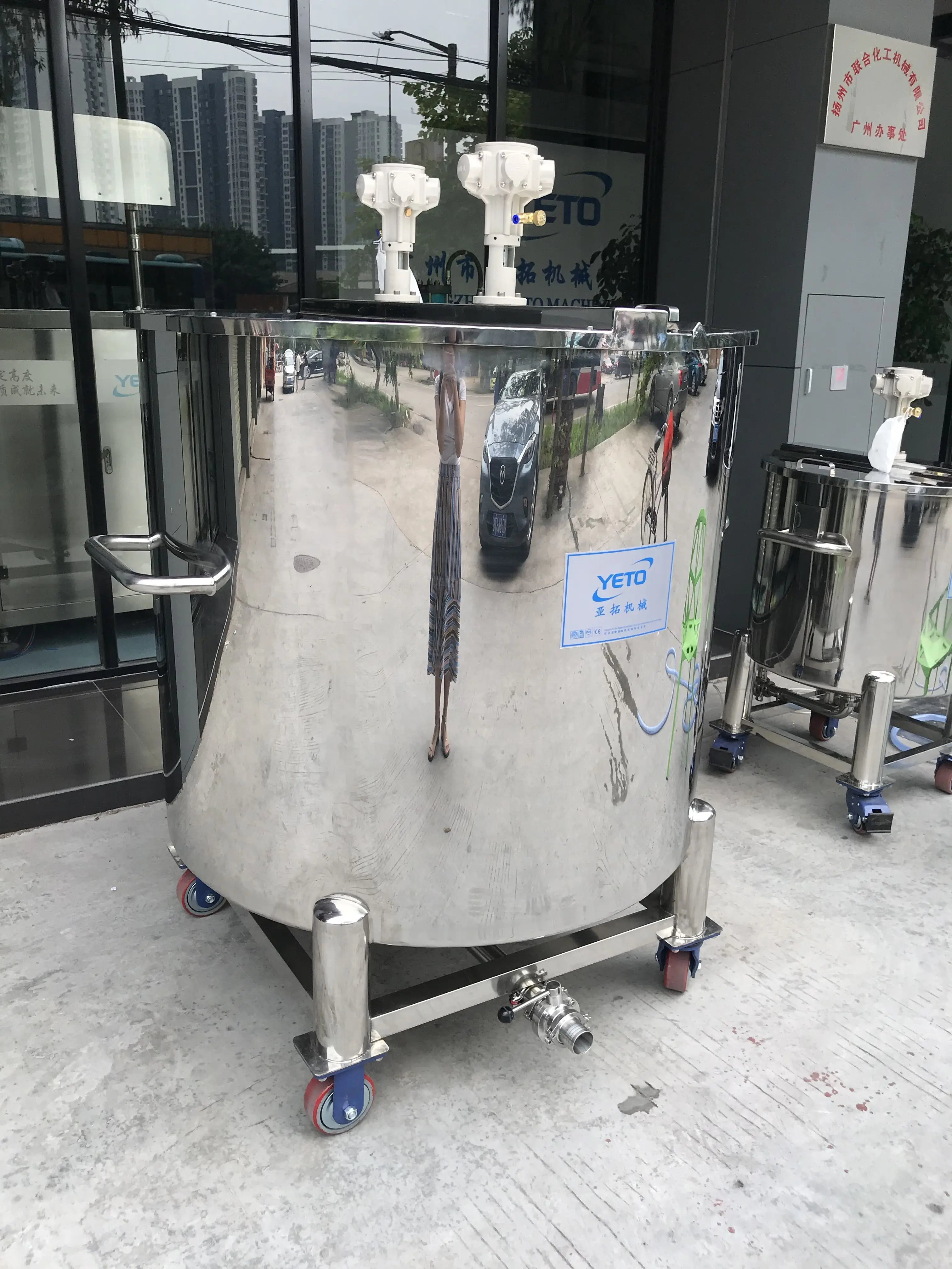 YETO 1000L hand washing liquid soap mixing making machine liquid detergent blender mixer tank price
