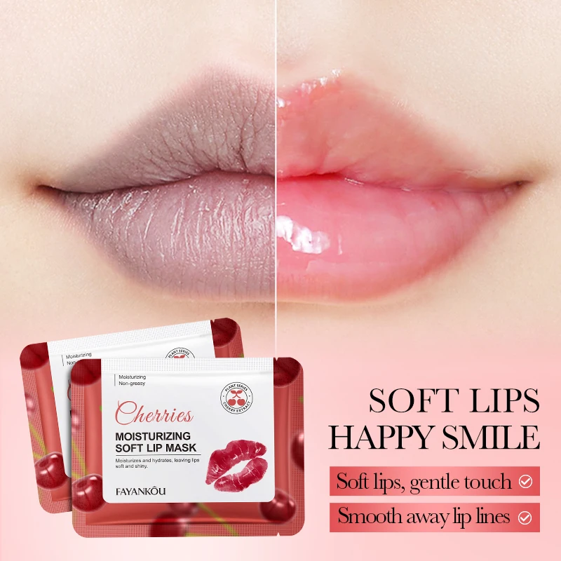 OEM Wholesale FAYANKOU Cherries Long Lasting Moisturizing Repairing Sof Crystal Collagen Lip Mask