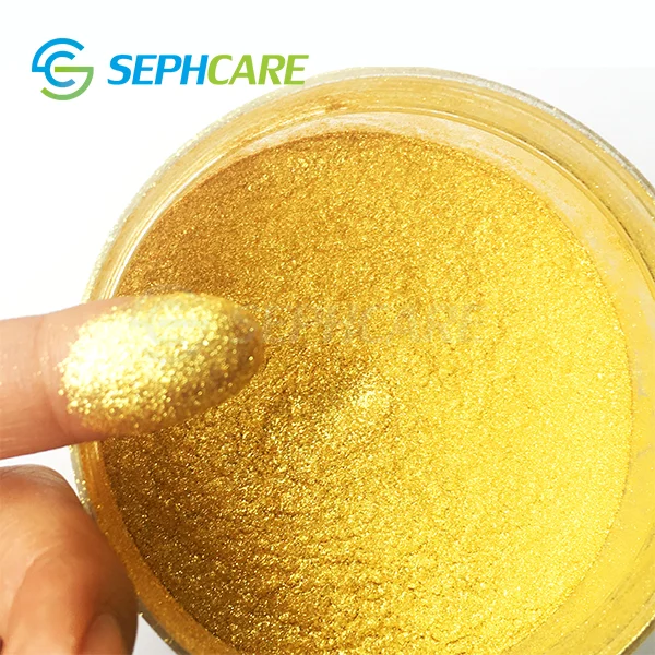 Sephcare, металлический жемчужный пигмент, слюда, золотой порошок для краски