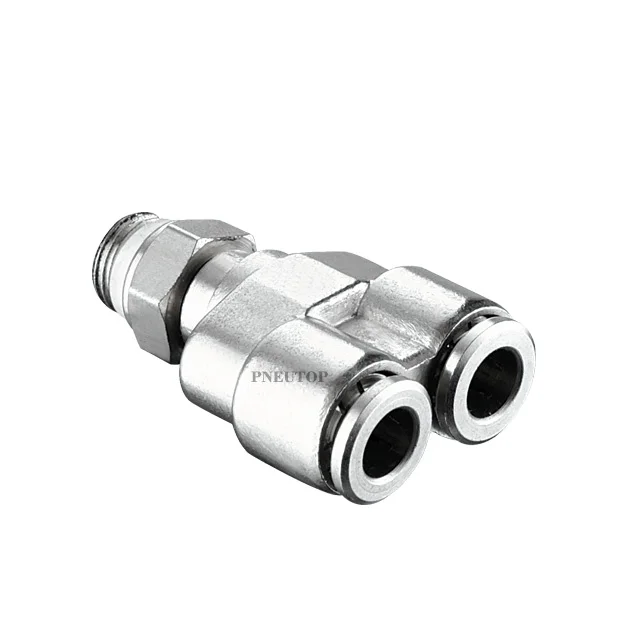 
Nickel plated Brass Push in Pneumatic fitting MALE Y MPX4-01 brass fittings Quick joint 