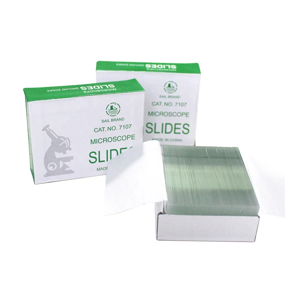 7105 Microscope Slides 50Pcs Clear Glass 25.4Mm*76.2Mm Single Sides Frosting High Definition Microscope Slides