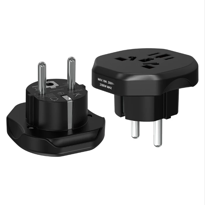 Cross-border supply Brazil, Switzerland, US and European standard converter ultra-thin one-to-three-two-pin plug adapter