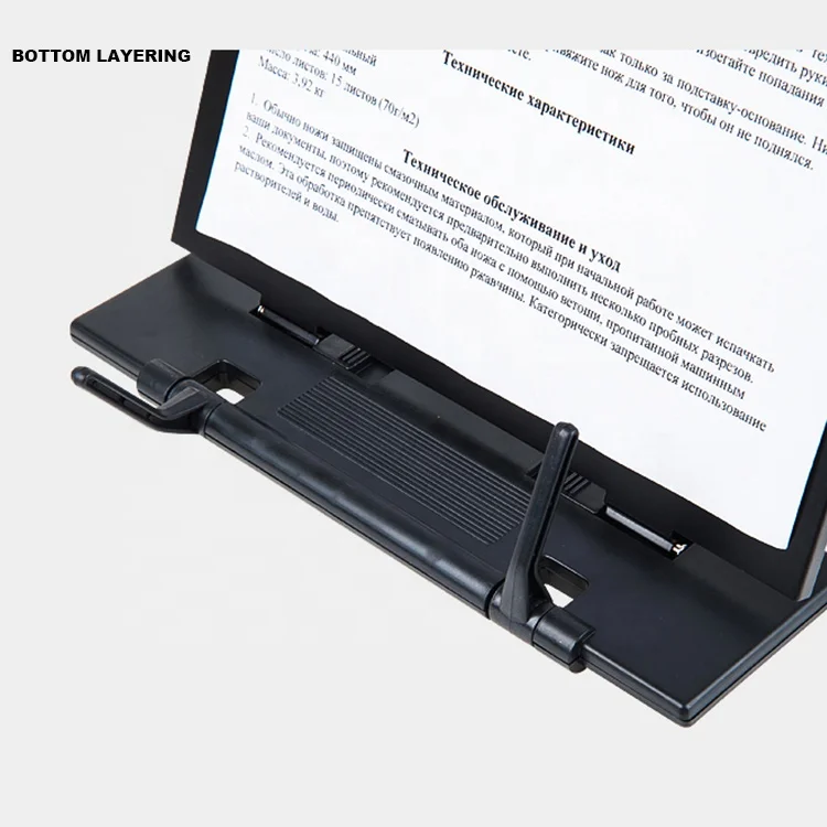 Desktop Document Book Holder stand 7 Angle Adjustable bookstand Portable Reading Book stand with Bar Ruler and Clip