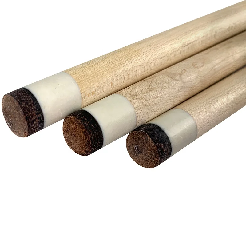 Fancy Two Section American  brass joint shell hard maple  snooker  billiard cues for sale