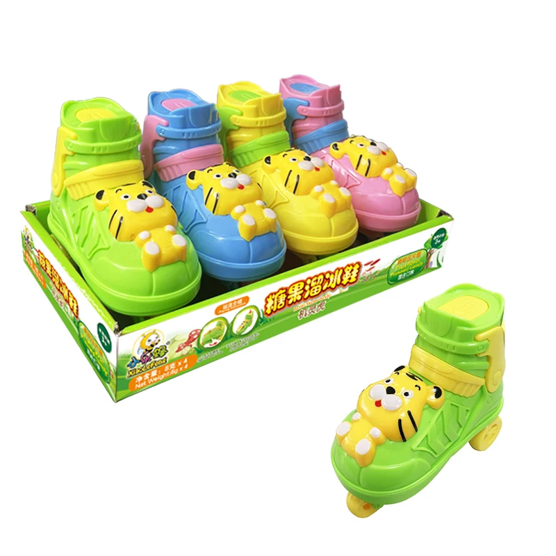 Fun tiger skate candy toys filled with custom sweets perfectly tailored for food and candy wholesalers