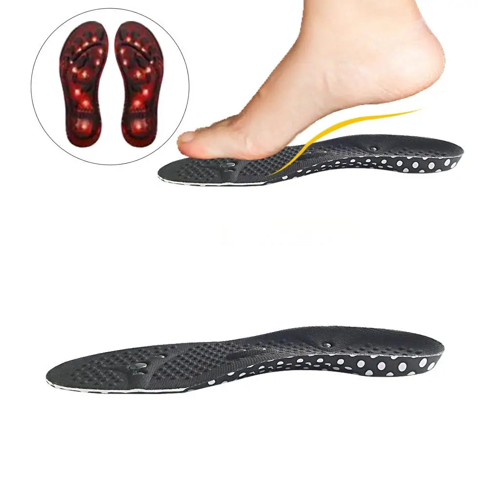 New Trendy EVA Flat Feetr Magnet Insoles Arch Magnetic Therapy Massage Insoles for Women Men
