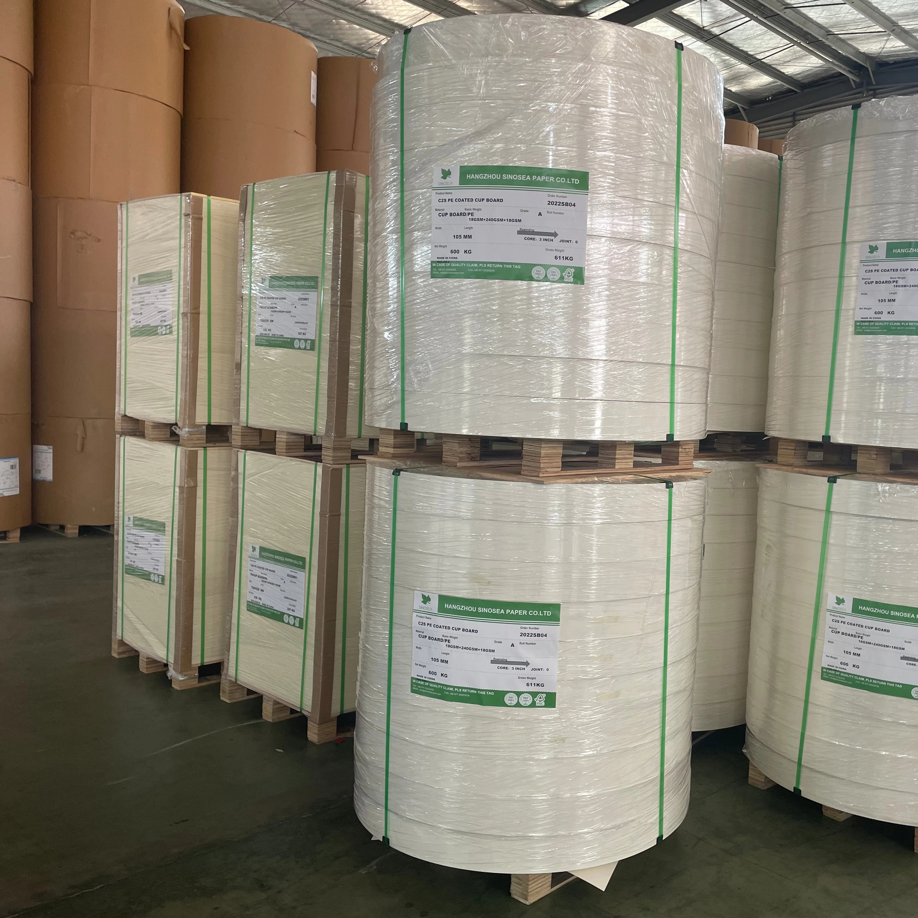 Food grade 160gsm 190gsm 210gsm 230gsm pe coated cupstock paper