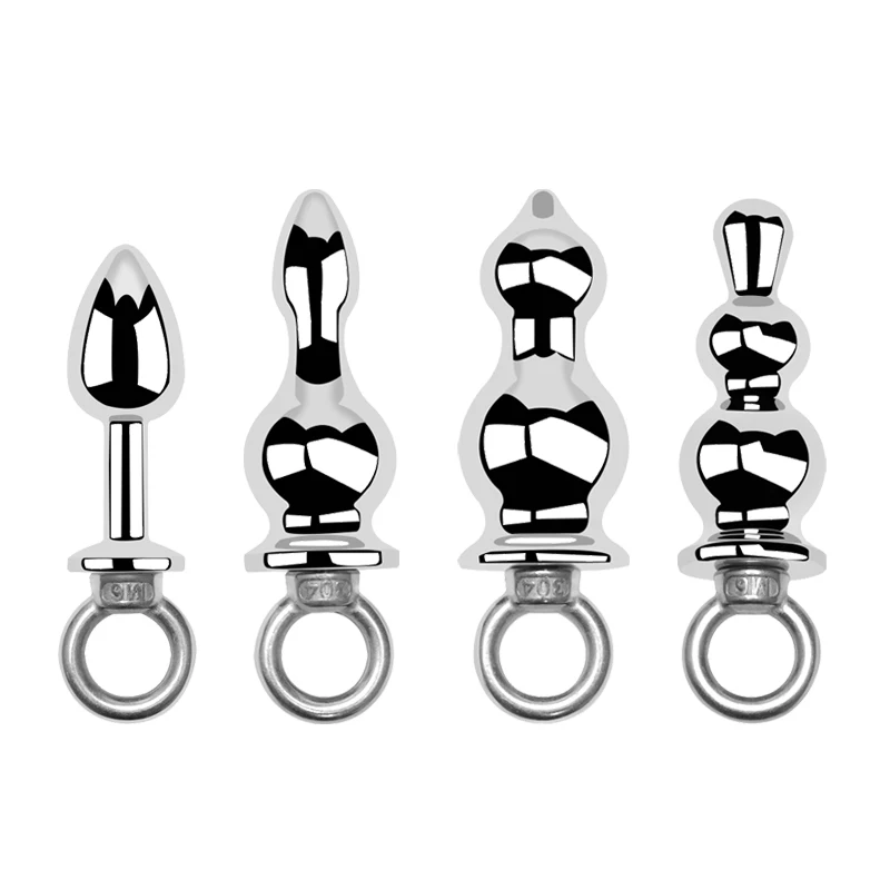 Dongkai Unique design, four-piece anal plug dildo Big stainless steel anal plug butt tools male female sex toys