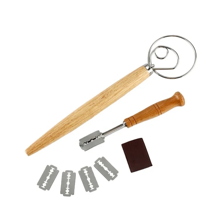 High Quality Danish Handmade Dough Mixer Bread Tool for Sourdough Cutting with Blade