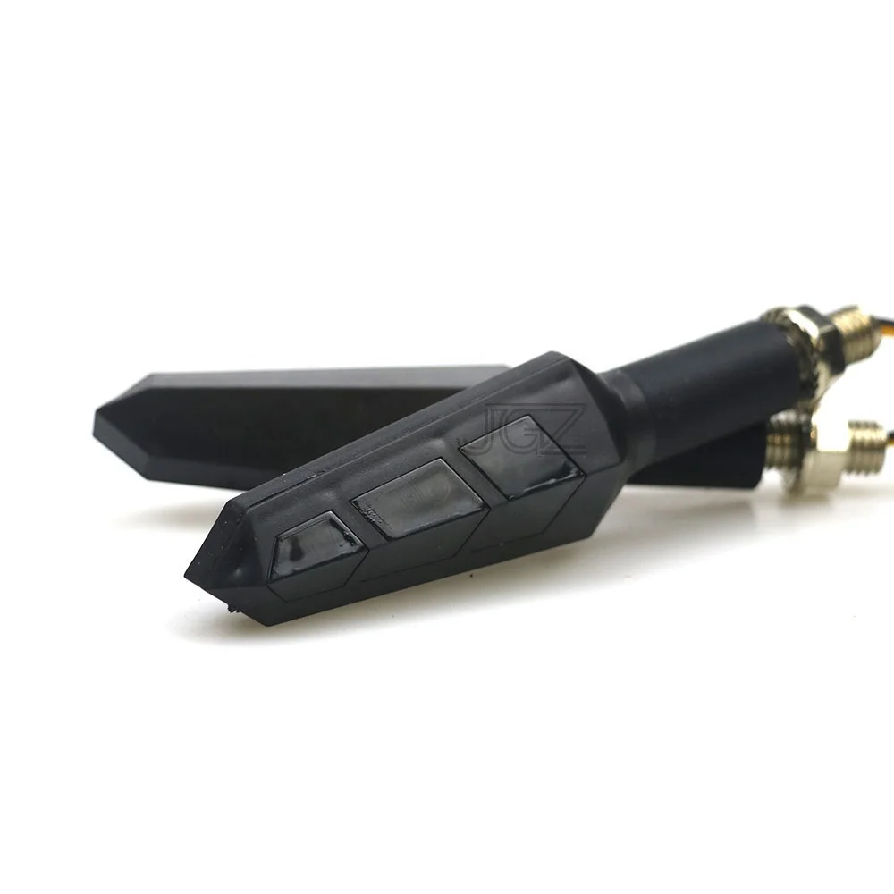 Universal 12V Motorcycle LED Turn Signal Lights Flexible Indicators Amber Blinker Lamps for Kawasaki KTM Ducati Honda Yamaha