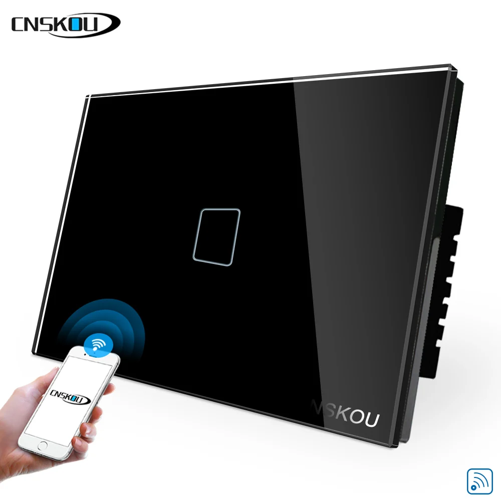 Sankou нам Wifi 1gang 1way коммутатор совместим с google home, Alexa, Tuya с управлением через телефон смарт-переключатель