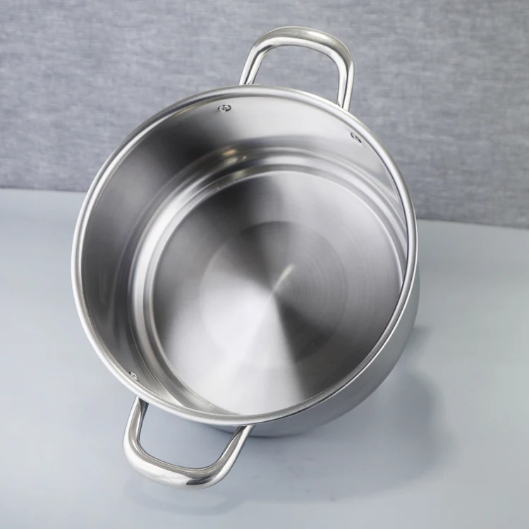 Заводской котелок для супа пароварка двойной из нержавеющей стали с стеклянной крышкой