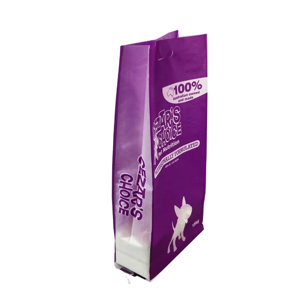 Custom printing dog food packaging bags feed sack dog 10kg 15 kg 25kg 50kg  bopp laminated pp woven bag for animal feed
