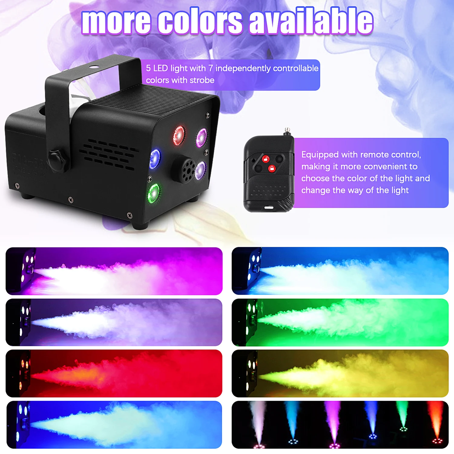 500W RGB 3in1 Fog Machine For Wedding Disco Dj Party Stage Somg machine with Remote Control Smoke Machine
