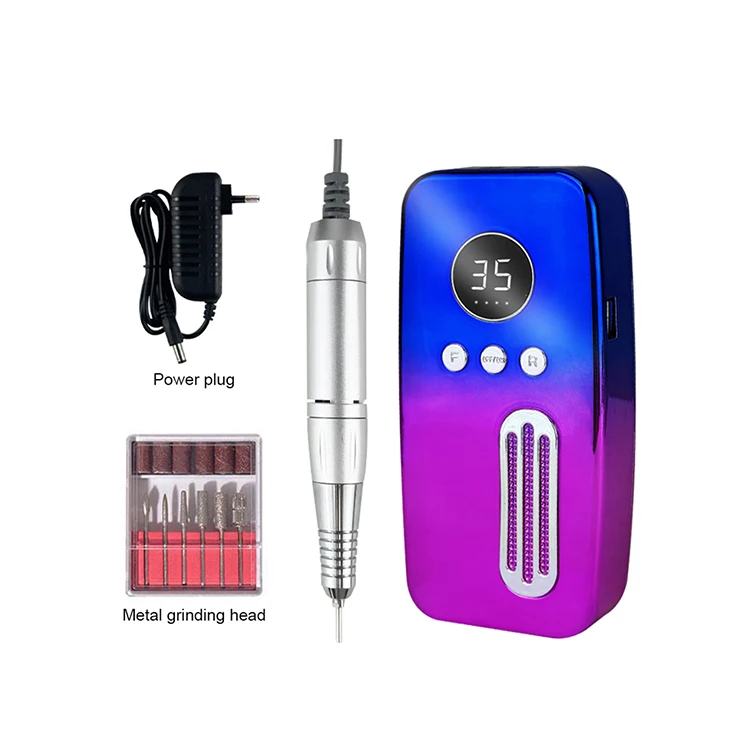 Professional Nail Drill 35000RPM Rechargeable Electric Nail Drill Machine File for Acrylic Gel Nails