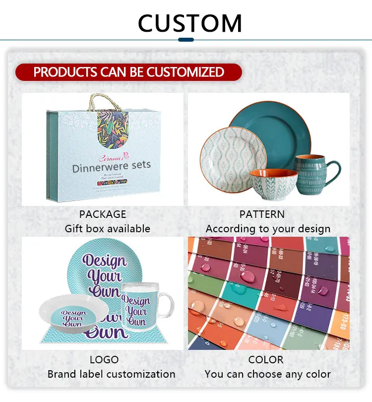 2023 factory china 18 pieces white individual print european new bone china dinnerware sets with silver rim