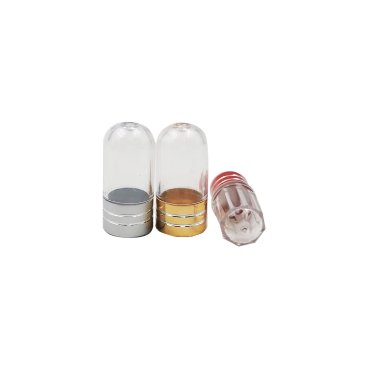 Mini 2g 5g plastic empty capsule bottle manufacturers with gold aluminum cap mixed color screw lid capsule packaging vial
