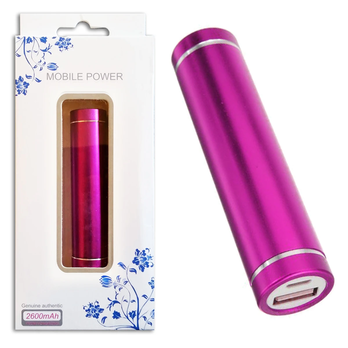 Portable Charger with LED Flashlight,2600mAh Power Bank mobileCharger ,Mini Portable External Battery Pack