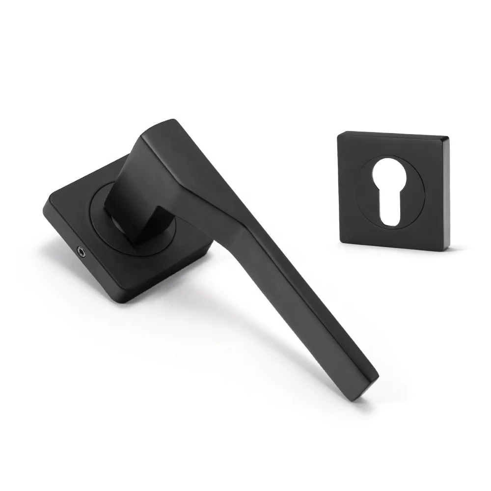 Современная матовая черная алюминиевая дверная ручка