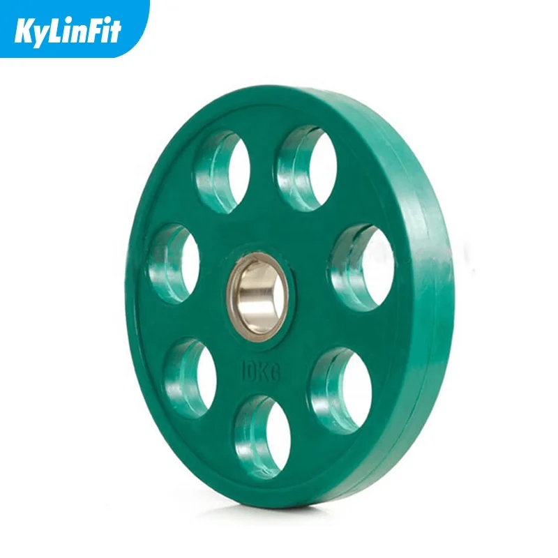 Customized Barbell Weight Bumper Plate Rubber Cover With 7 Holes