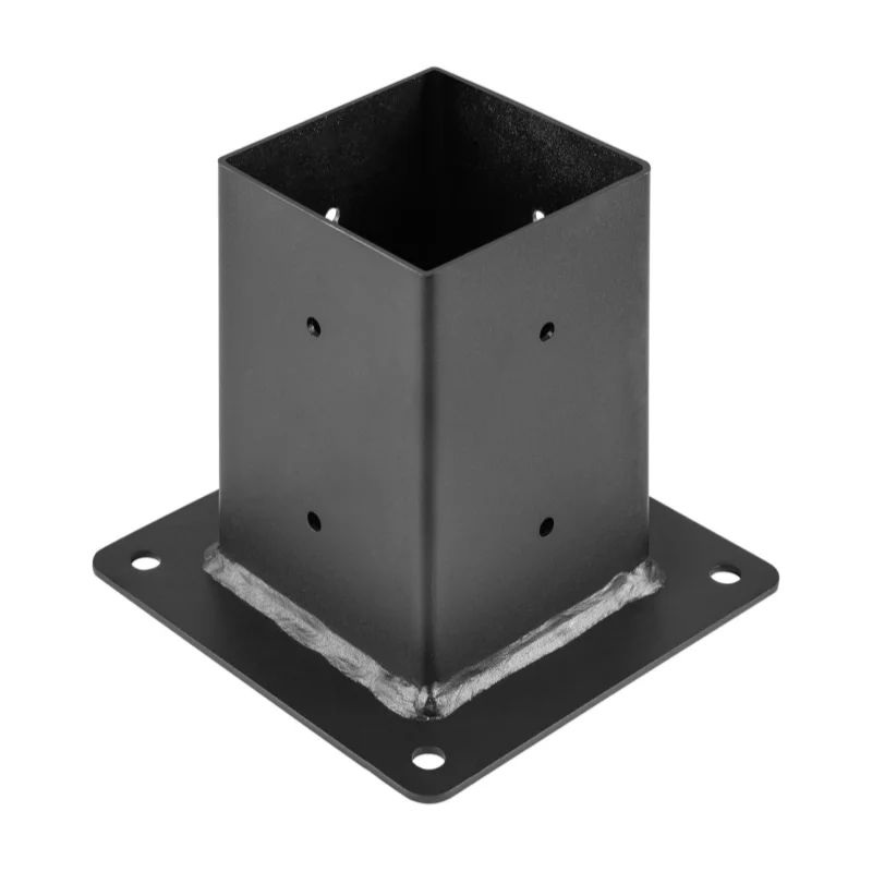 Fixed Fittings Steel Freestanding Straight Bay 3 4 5 6 Way Pergola Construction Square Pipe Connector Bracket Kit for Wood Frame