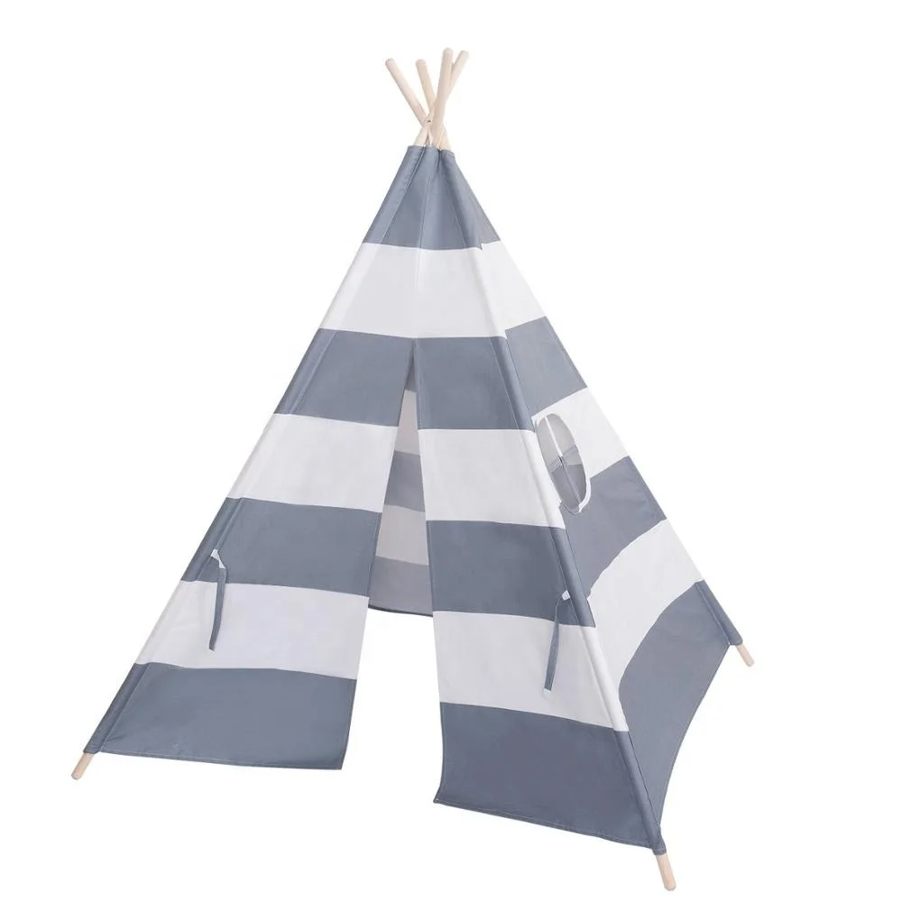 Interphase gray and white teepee tent Children Play house