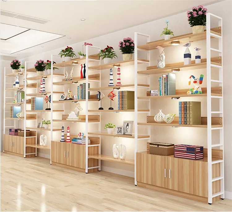 Wooden Book Shelf & Display Cabinet For Sale