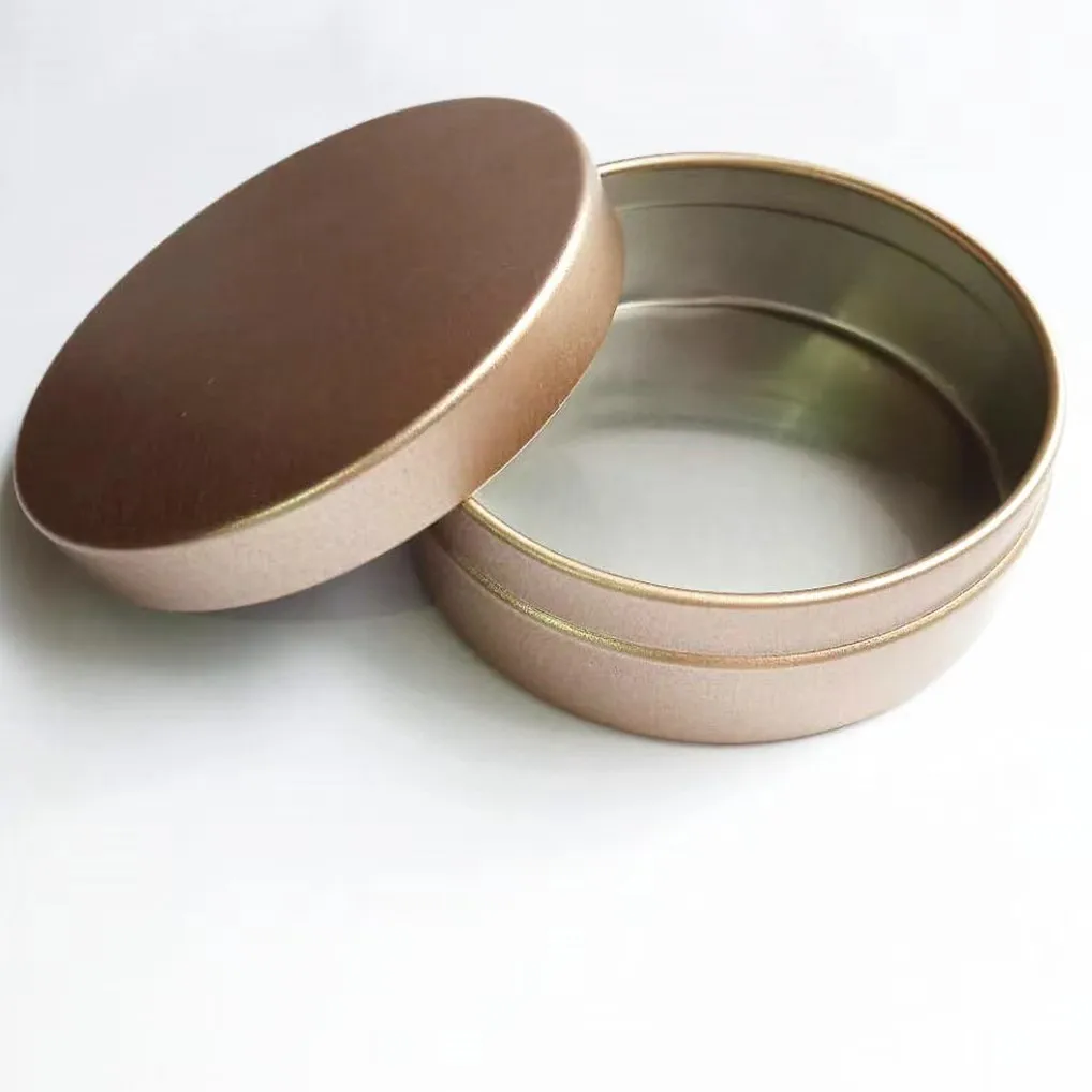 Factory Customized Round Matte Black Silver 3ml-1000ml Aluminum Tin 5g-250g Screw Metal Screw Cream Candy Candle  Aluminium Jar