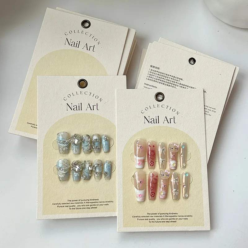 Wholesale Custom Nail Packing Card Press on Nail Cards Display with Your Logo For Your Business